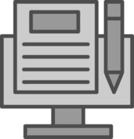 Blogging-Vektor-Icon-Design vektor