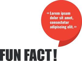 Fun Fact Comic-Sprechblase im Pop-Art-Stil mit Platz für Ihren Text. komische Rede. Dialogfenster. Gelbes Banner zum Verkauf. vektor