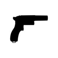 silhuett pistol pistol pistol för konst illustration, logotyp, piktogram, hemsida eller grafisk design element. vektor illustration