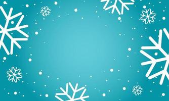 vinter- blå bakgrund med snöflingor vektor