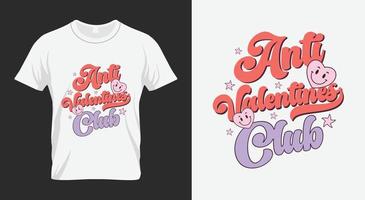 Anti-Valentinstag-Club-Valentinstag-Sublimationsdesign vektor