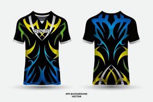 fantastisches gewelltes Jersey-Design, geeignet für Sport, Rennen, Fußball, Gaming und E-Sport-Vektor vektor