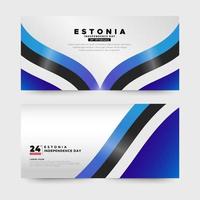 estnisches unabhängigkeitstag-design-banner. 24. februar estnischer unabhängigkeitstag vektor