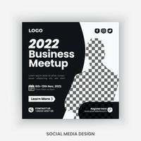 konferenz, business meetup, webinar social media post design vorlage vektor