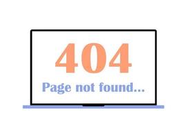 404 förbindelse fel. förlåt, sida inte hittades vektor