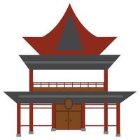 japanischer Tempel, der leicht geändert oder bearbeitet werden kann vektor