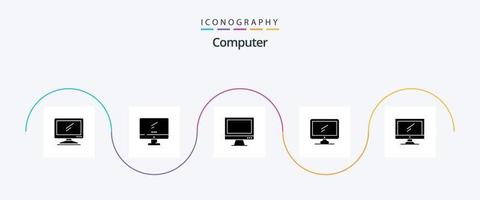 Symbolpaket für Computerglyphen 5 einschließlich . vektor