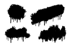 schwarze Notbürsten. Grunge-Textur. Splash-Banner. Vektor-Illustration. vektor