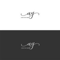 ay initialer brev logotyp, ay signatur, ay monogram, ay initialer vektor