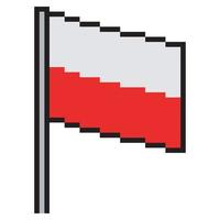 Pixelkunst der polnischen Flagge. Vektor-Illustration vektor