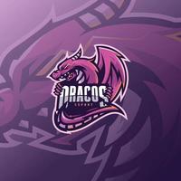 Drachen-Esport-Logo vektor