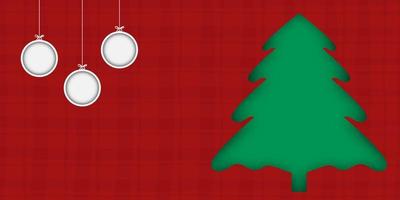 glad jul Semester och Lycklig ny år och tömma ram på röd bakgrund. glad jul med träd jul och på röd bakgrund. jul och ny år bakgrund. vektor illustration.