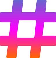 Hashtag-Vektor-Icon-Design vektor