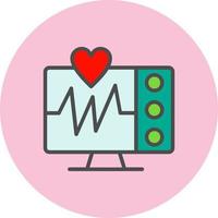 EKG-Monitor-Vektor-Icon-Design vektor