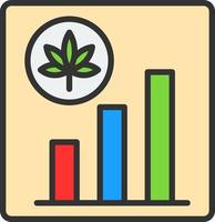 Marihuana-Aktien-Vektor-Icon-Design vektor