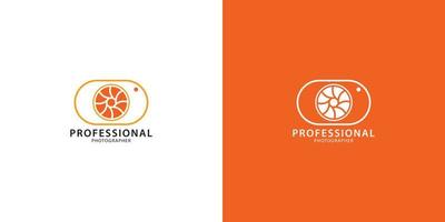 professionelles Fotografie-Logo minimalistisches Design vektor