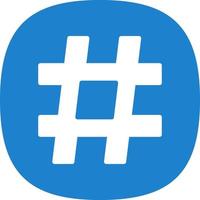 Hashtag-Vektor-Icon-Design vektor