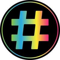 Hashtag-Vektor-Icon-Design vektor