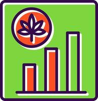 Marihuana-Aktien-Vektor-Icon-Design vektor