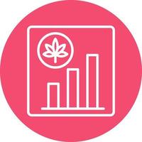 Marihuana-Aktien-Vektor-Icon-Design vektor