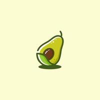 avokado frukt logotyp design vektor