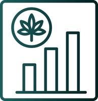 Marihuana-Aktien-Vektor-Icon-Design vektor