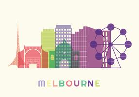 Skyline von Melbourne vektor