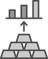 Design von Vektorsymbolen für Goldinvestitionen vektor