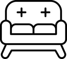 Sofa-Vektor-Icon-Design vektor