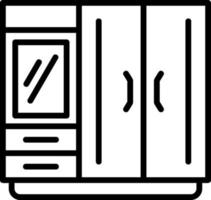 Kleiderschrank-Vektor-Icon-Design vektor