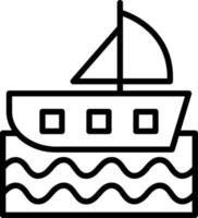 Segelboot-Vektor-Icon-Design vektor