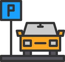 Parkplatz-Vektor-Icon-Design vektor