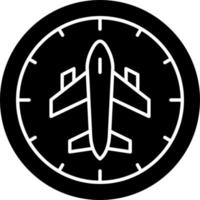 Flugzeiten-Vektor-Icon-Design vektor