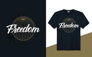 Freiheit - Vintage-Grunge-T-Shirt-Design für T-Shirt-Druck, Kleidungsmode, Poster, Wandkunst. Vektorillustrationskunst für T-Shirt. vektor