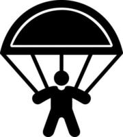 Fallschirmspringen-Vektor-Icon-Design vektor