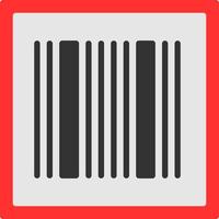 Barcode-Vektor-Icon-Design vektor