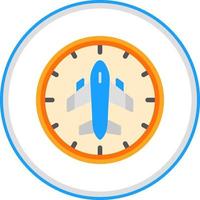 Flugzeiten-Vektor-Icon-Design vektor