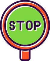 Stop-Schild-Vektor-Icon-Design vektor