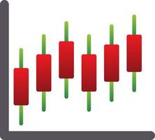 Candlestick-Diagramm-Vektor-Icon-Design vektor