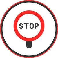 Stop-Schild-Vektor-Icon-Design vektor