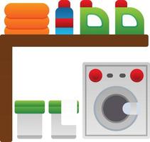 Waschküche Vektor-Icon-Design vektor