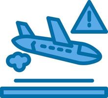 Flugzeugunfall-Vektor-Icon-Design vektor