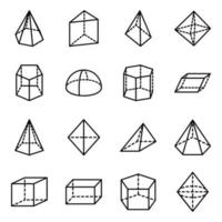 Packung mit verschiedenen Formen Symbol vektor