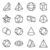 Packung mit Symbolen für 3D-Formen