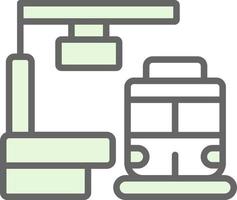 tåg plattform vektor ikon design