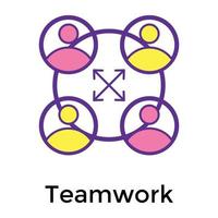 trendige Teamwork-Konzepte vektor