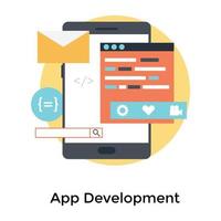 Trendige App-Entwicklung vektor
