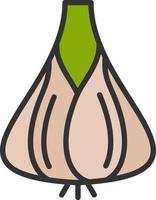 Knoblauch-Vektor-Icon-Design vektor