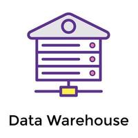 Trendiges Datawarehouse vektor