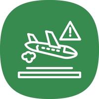 Flugzeugunfall-Vektor-Icon-Design vektor